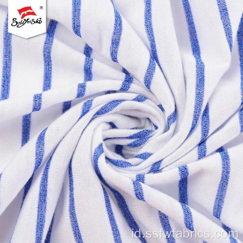 Disesuaikan Soft Hand Feel Polyester Stripe Fabric